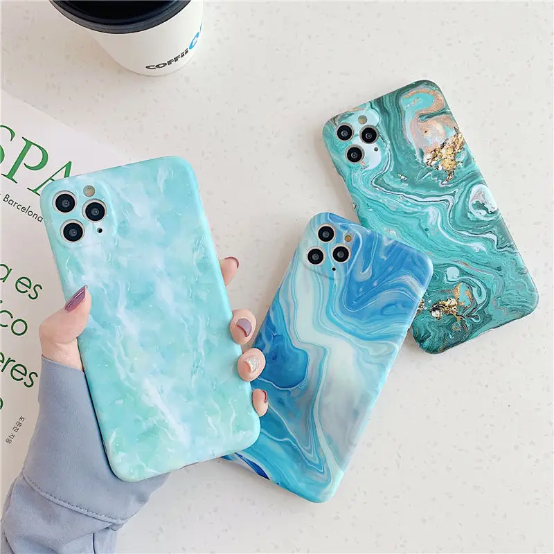 

Gradient Marble Texture Phone Case For iPhone 11 11Pro Max XR XS Max X 7 8 Plus 11Pro Camera Protection Cover For iPhone SE 2020