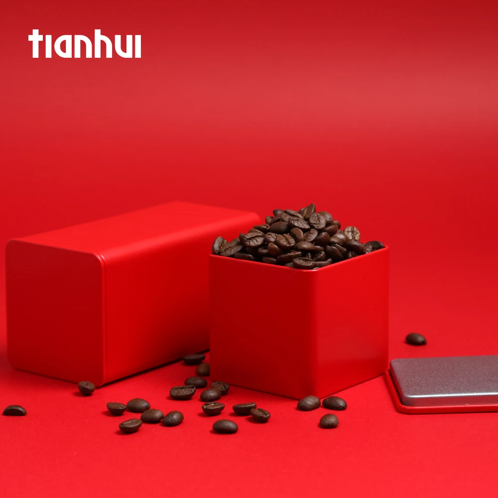 
Small Square Black Weed Cookie Chocolate Metal Tea Box Tins Can 