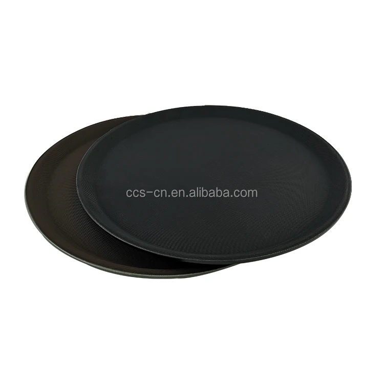 73.5*60 cm Nonslip oval plastic tray large recycled plastic plates rubber serving tray for bar or restaurant&hotel commercial
