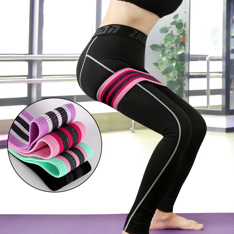 

Free Sample Fitness Stretch Bands Sport Home Yoga Exercise Bands Resistance Elastic Customized Resistance Bands for Women, Black red yellow blue green