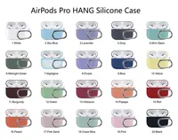 

Anti lost silicone case for airpods pro, for airpods pro super slim rubber silicone case protective cover with carabiner
