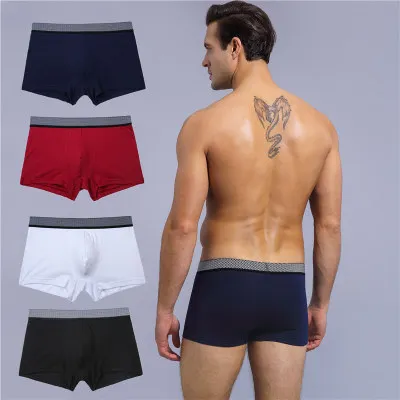 

UM28 Simple and sexy pure color cotton medium waist men underwear,men boxer briefs,sexy men shorts, Picture