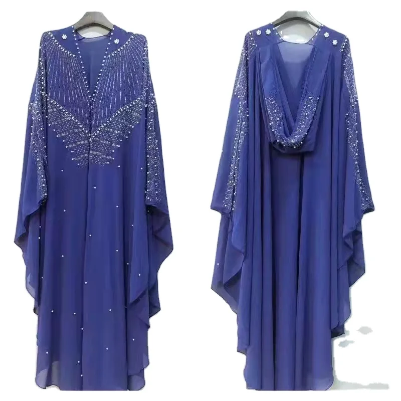 

wholesale suppliers islamic clothing dubai middle east african abaya muslim jilbab women kaftan dress, Coffee, blue