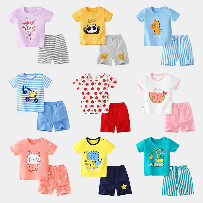 

Wholesale Children Clothing Set Baby Boy Clothes Summer Cartoon New Kids Cotton Cute Sets, Picture or choose custom