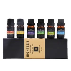 100% Pure Natural Therapeutic Essential Oil Gift Set & Kit 6x10ml for Diffuser,Aromatherapy,Massage,Home care,SPA 2