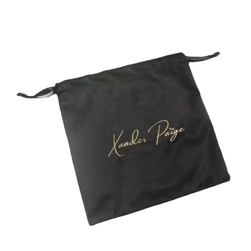 

Black Velvet Bags 7x9cm 10x12cm 13x17cm Custom Logo Storage Sack Cosmetic Jewelry Packaging Pouches