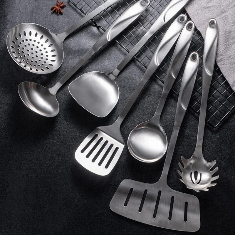 

7PCS stainless steel Kitchenware Cookware Cooking Tool Spatula Ladle Shovel Spoon Soup Kitchen Utensils Set