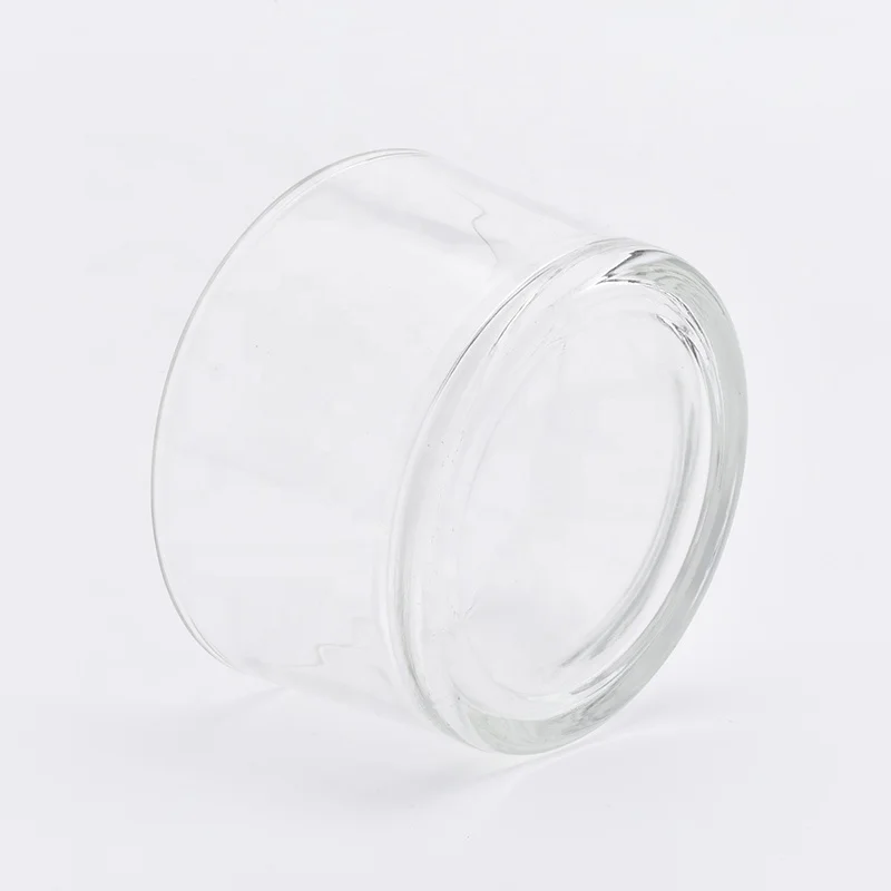 3 Wicks Empty Glass Candle Jars