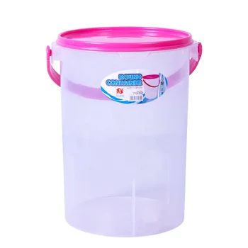 large round clear plastic containers