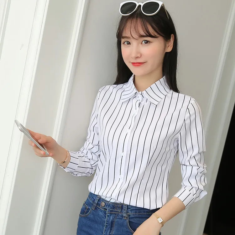 

YUBAOBEI 2021 New Women Tops And Blouses Office Lady Blouse Slim Shirts Women Blouses Plus Size Tops Casual Shirt Female Blusas