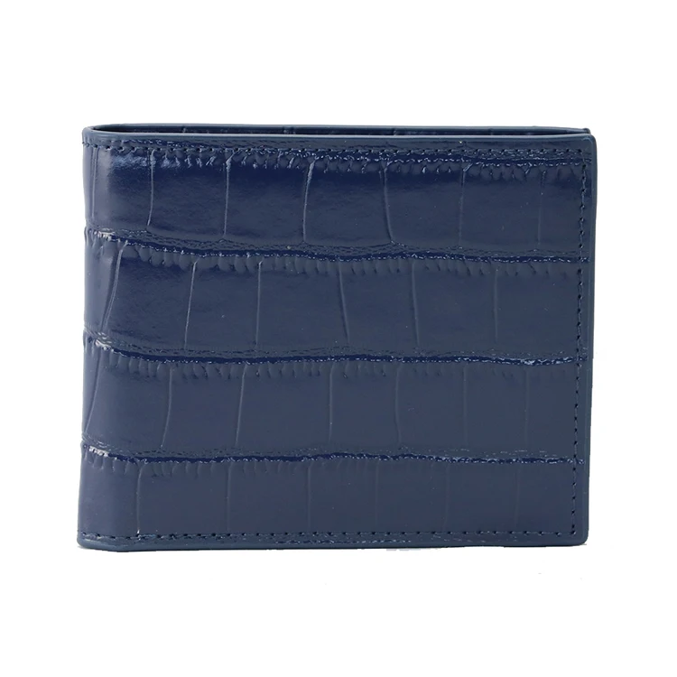

best seller crocodile embossed real leather slim men id card wallet