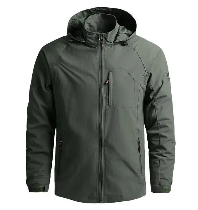 Custom Logo High Quality Hooded Jackets for Men New Trendy Coats Mens Fall Winter Windproof Jackets Coats