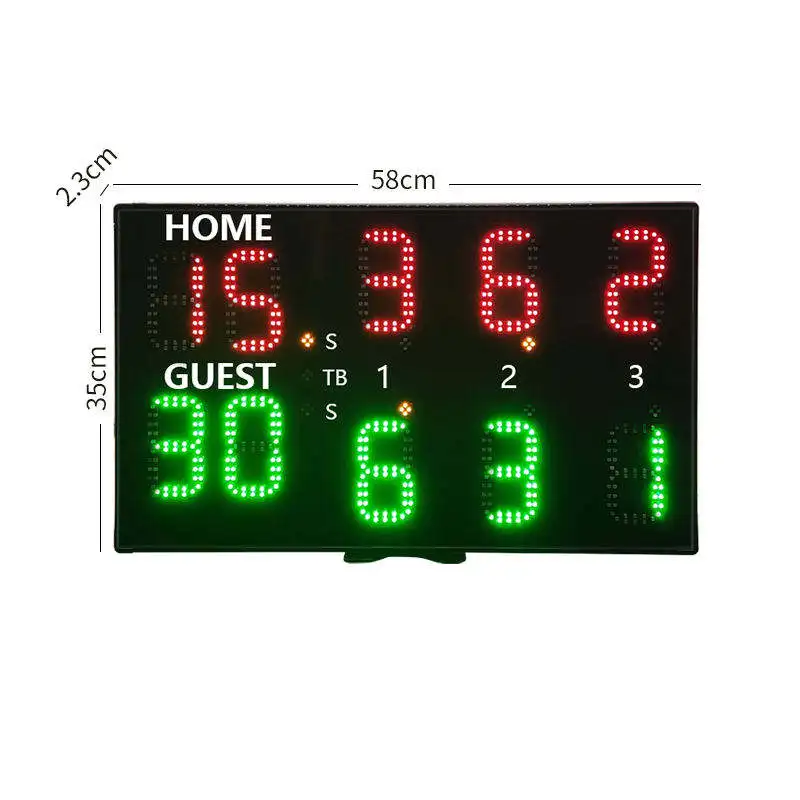 Portable Padel Sports Electronic Tennis Scoreboard 3 Innings Scoring Display LED Digital Score Board for Training Match