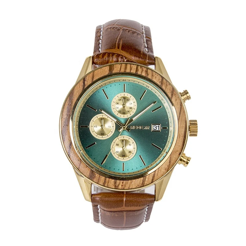 

Business Alloy Men Watch Handmade Wood Quartz Watches Allowed Custom