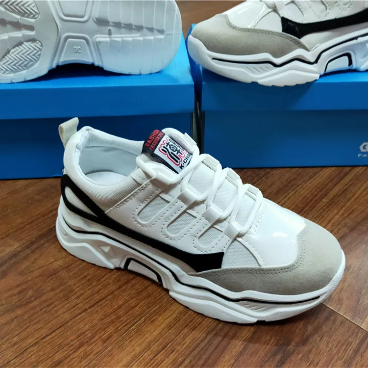 

Women's flat shoes 2020 fashion brand breathable women's shoes leisure comfortable women's shoes, Silver,white,two-color