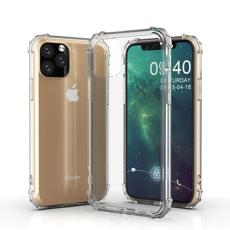 

mobile phones accessories transparent drop proof tpu protective case for iphone 11 pro back cover