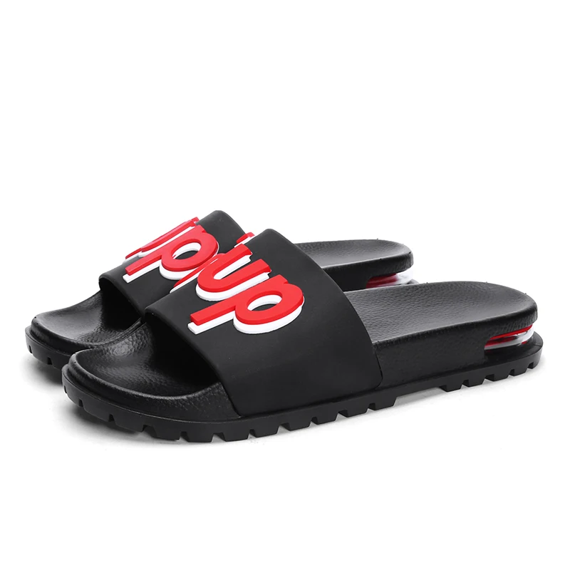 

2010 Air Cushion Outsole OEM Custom Emboss Slippers Sandals Rubber Slippers for Men, Black ,red,grey