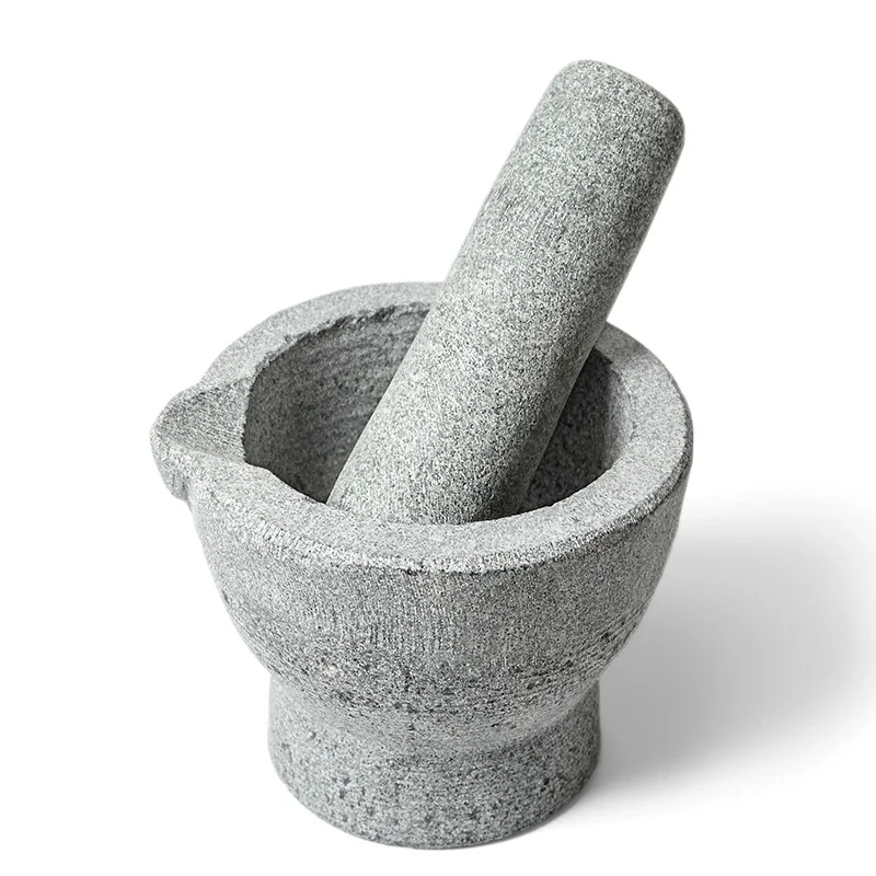 

4inch stone mortar and pestle herb and spice tools vegetable grinder stone mortar with sprout pouring lip jamie oliver