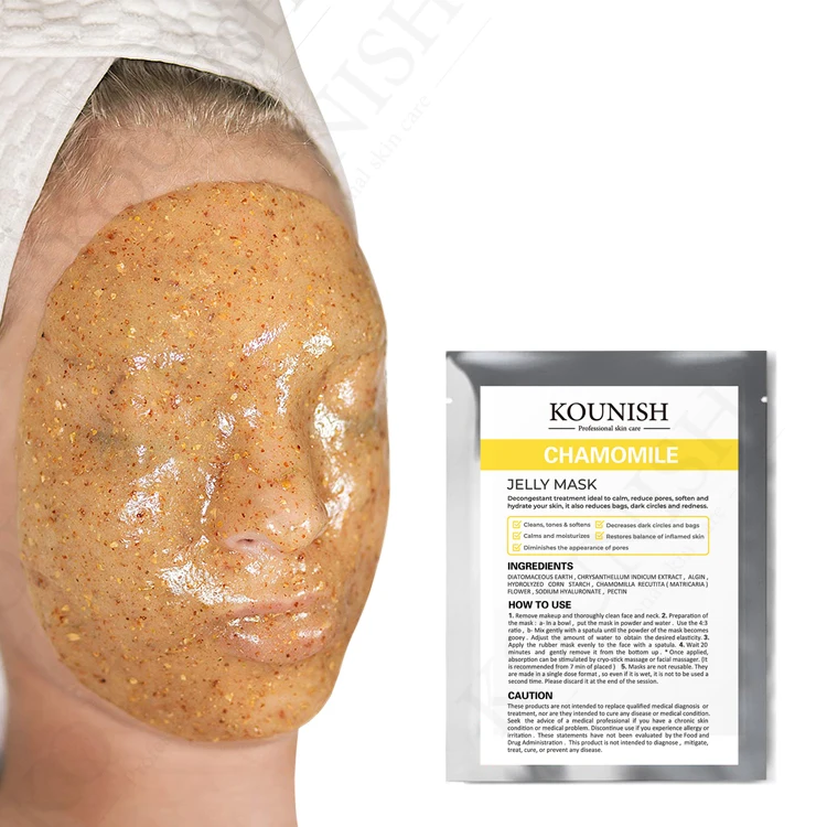 

Korean Top Selling 100% Organic Extract Moisturizing Cleaning Chamomile facial powder mask