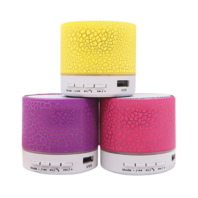 

wholesale FM Mini Fashion Stereo Speakers Led Lights Wireless BT Portable Speaker Mini Wireless BT Speaker, Colorful