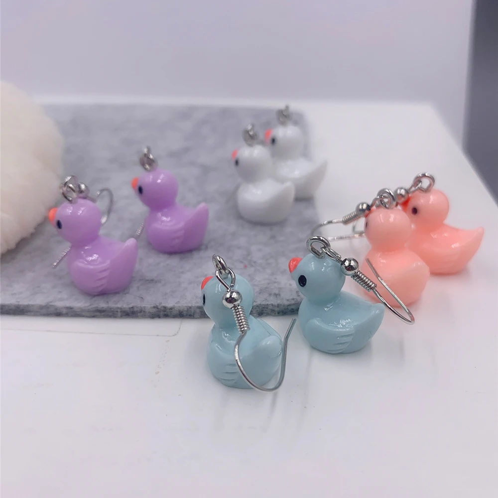 

Fashion super cute little yellow duck small earrings for Korean Minimalist Women Gift Earrings Jewelry