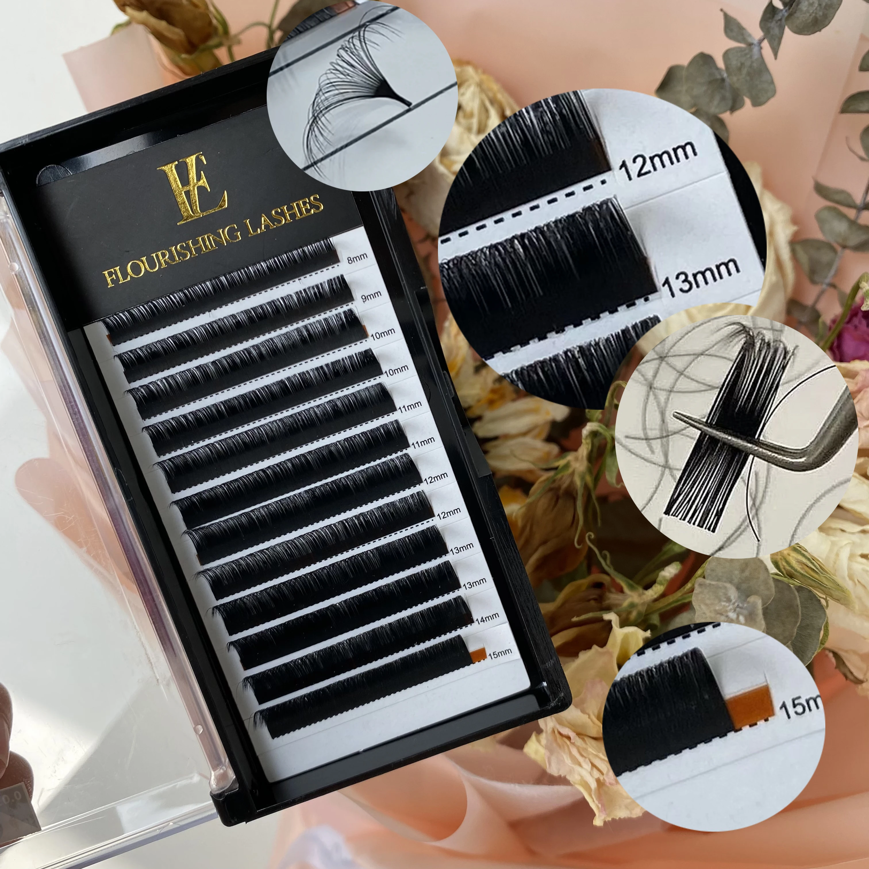 Matte Black Soft Cashmere Lashes 0.03 0.05 0.07mm Russian Volume Lash 0.10 0.15 0.18 0.20 Classic Individual Eyelash Extensions