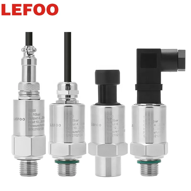 

LEFOO ceramic core piezoresistive Aviation connector pressure sensor transducer 4-20ma pressure transmitter