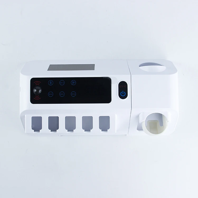 
automatic touch UV LED light electric ultraviolet toothbrush toothpaste holder dispenser sterilizer 
