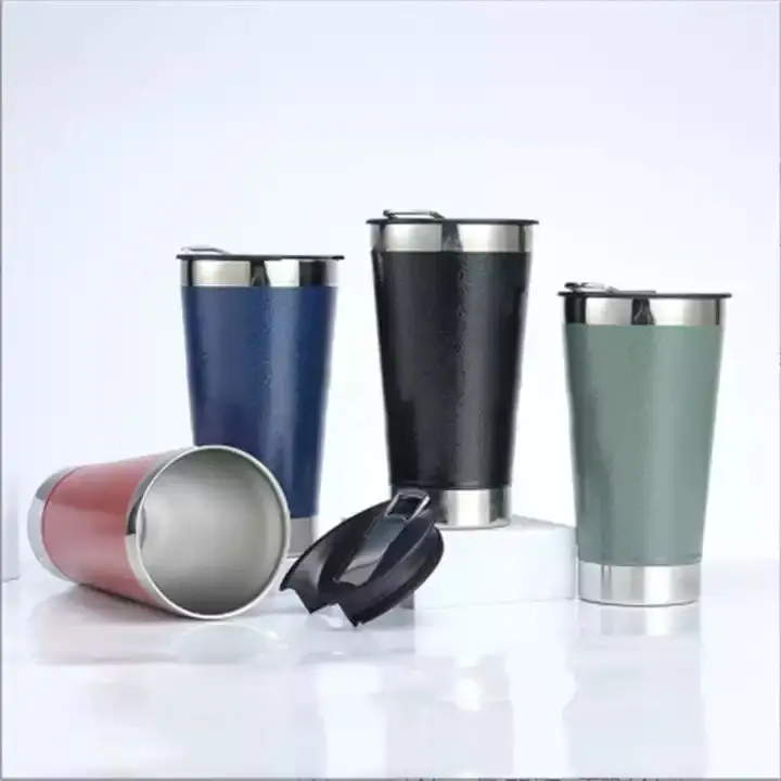 

Hot Custom Logo Double Wall Vacuum Thermo 304 Stainless Steel Stay Chill Cold Beer Pint Mug Cup With Bottle Opener