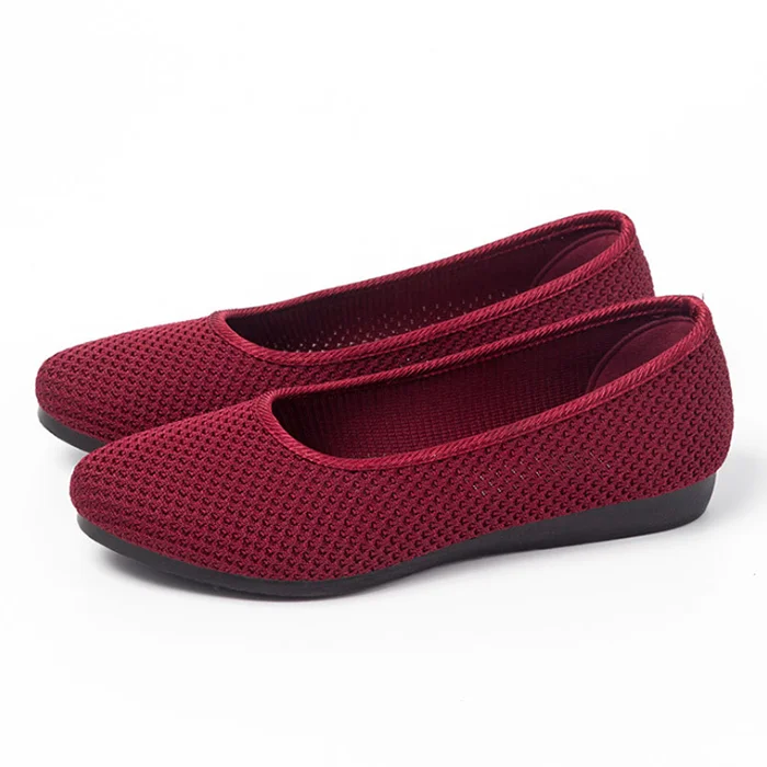 

Soft Sole Old Beijing Cloth Fashion Work Etiquette Knitted Breathable Net Women's Shoes
