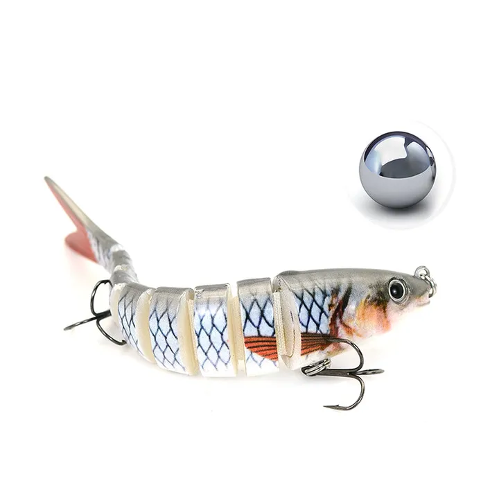 

135mm 19g 8 Segment ABS Plastic Bionic Freshwater Hard Colorful Wobblers Multi Jointed Swimbait Lure