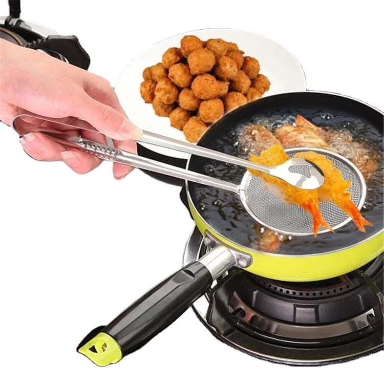 

Filter Food Oil Clip Tool Oil Fishing Powder Sieve Kitchen Stainless Steel Colander MZL