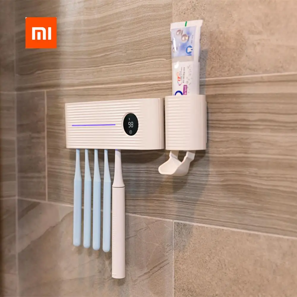 

Xiaomi sothing UV Light Toothbrush Sterilizer Holder Inhibit bacterial Tooth Brush Automatic Toothpaste Dispenser