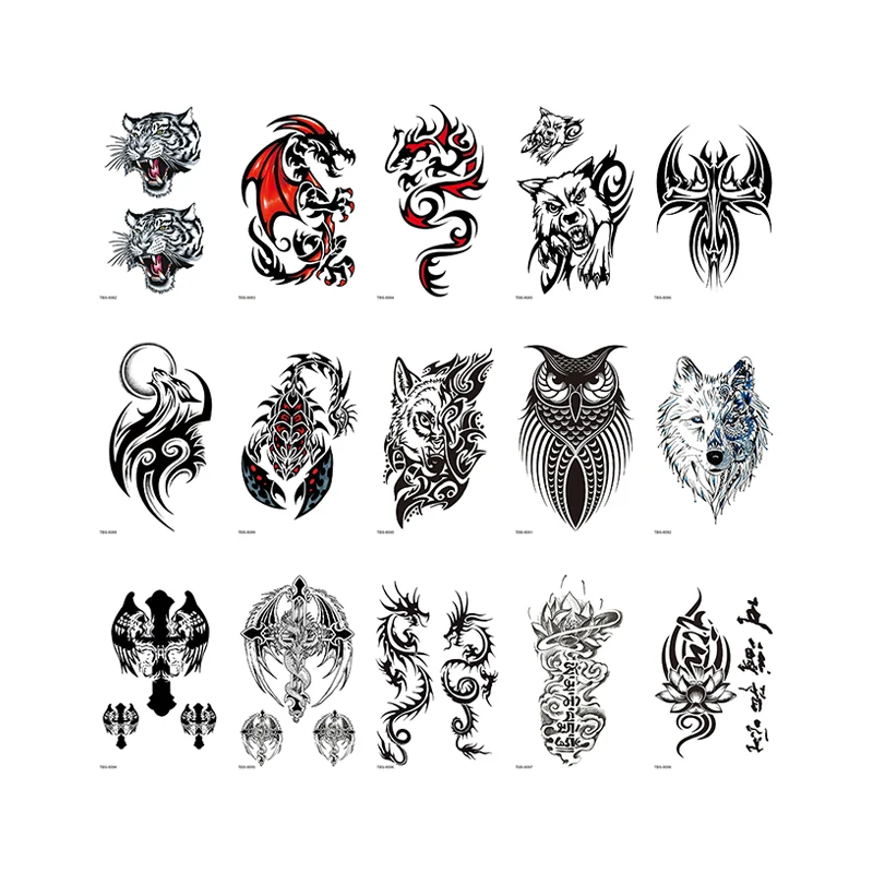 

Animal Pattern Temporary Tattoo Sticker Fashion Body Art Waterproof Tattoo Sticker
