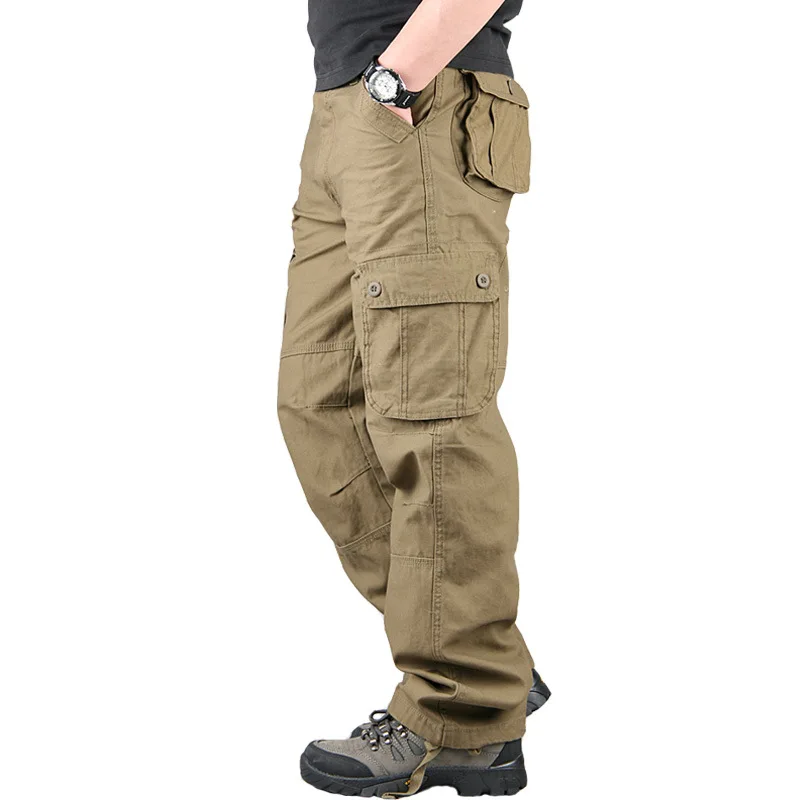 

Cheap Men Combat Multi Pockets Casual Cotton Tactical Military Cargo Pants 7colors