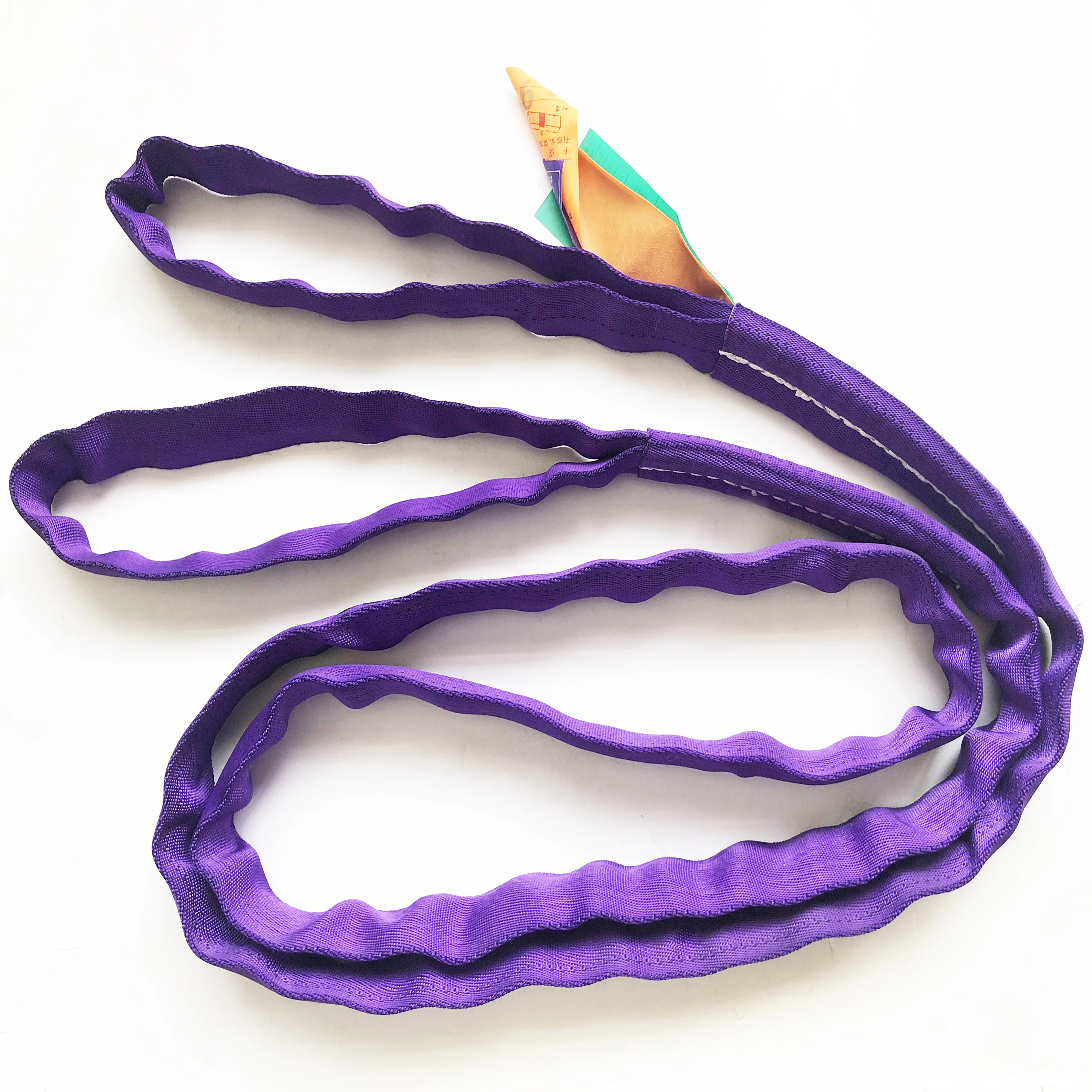 
1T(1T-500T)100% Polyester eye-eye soft Webbing lifting Sling 