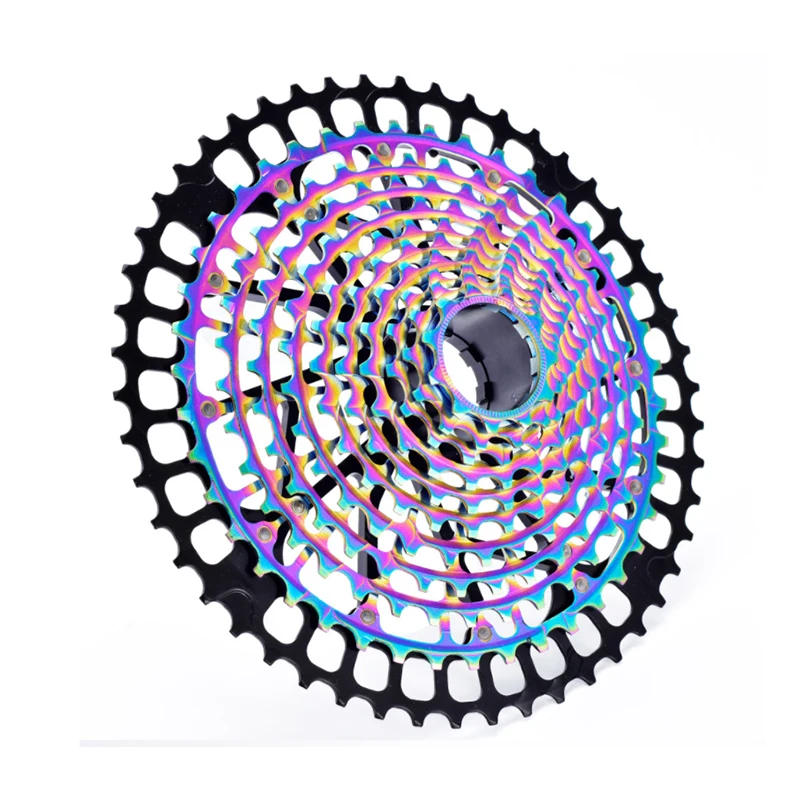 

XTOS MTB 12Speed11-50T Cassette Ultimate HG Cassette Rainbow Ultralight sprocket, Colorful