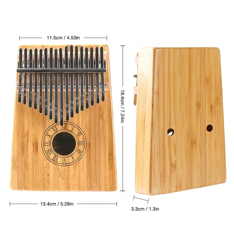

Drop shipping Musical Instrument Bamboo Kalimba 17 keys for custom Kalimba Kit toy