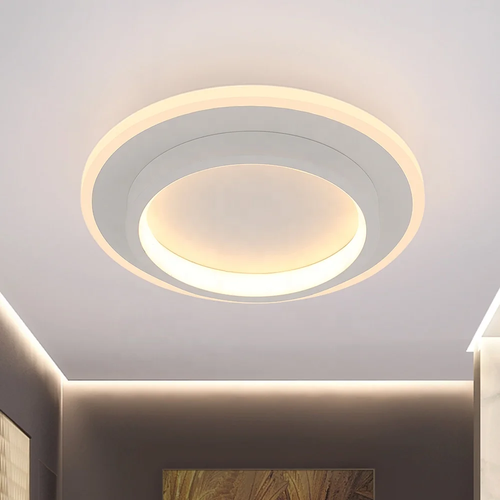 Modern Round Living Room Chandelier Led Lamp Flush Mount Ceiling Light for Hallway