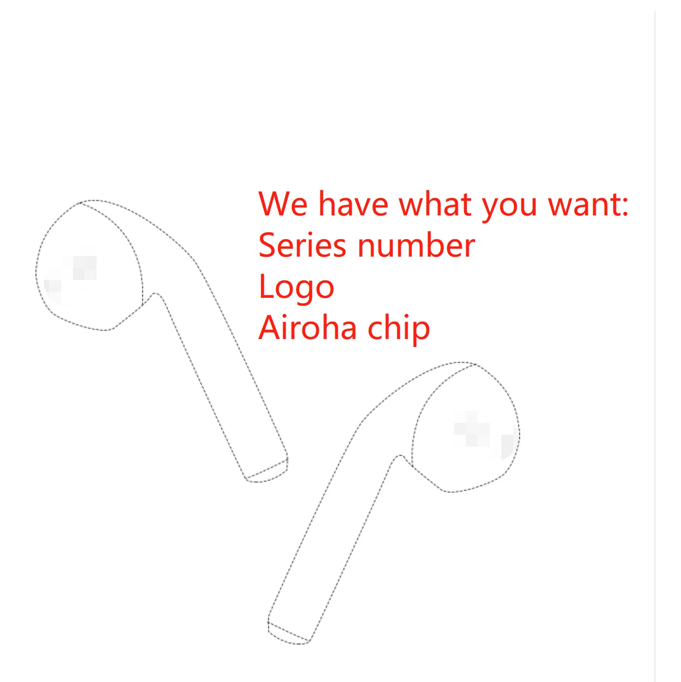 

Original 1:1 Gen 2 Airoha 1536u Rename GPS InpodsTWS Air 2 Pods Wireless Earphone Earbuds, White