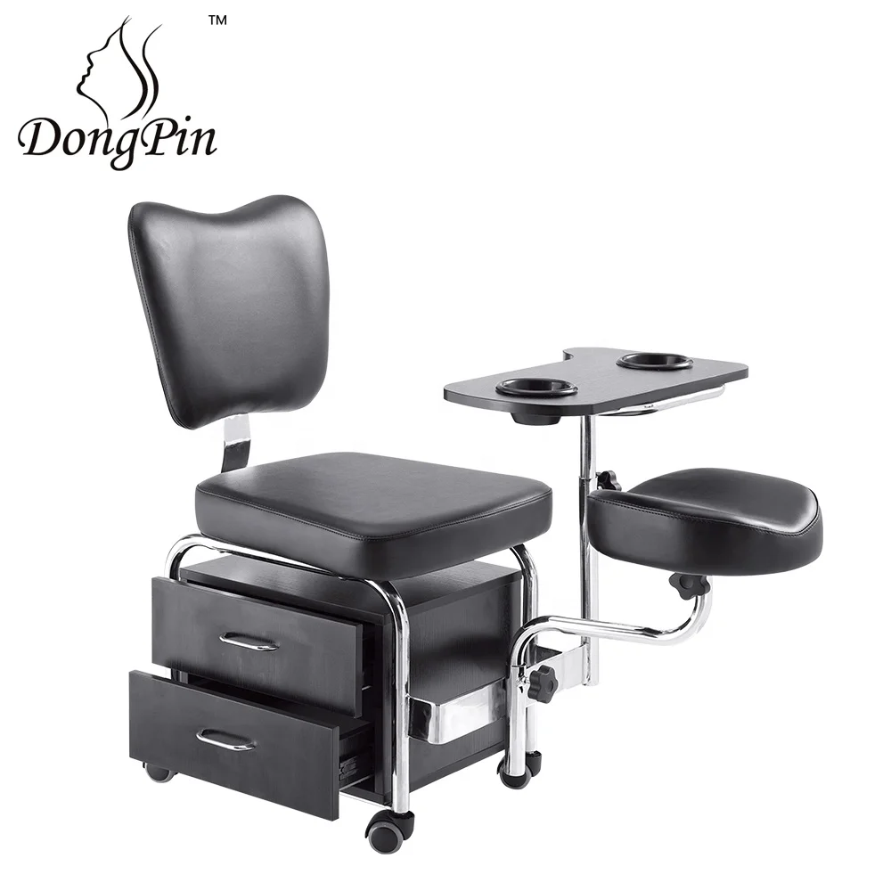 
SalonTrolley Nail Table Professional Salon Beauty Stool Set Hairdressing Trolley for Manicure Pedicure Nails 