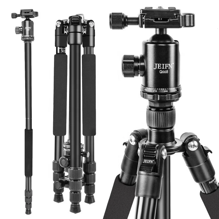 

Q668 Digital Camera Use Professional Tripod With Monopod, Black