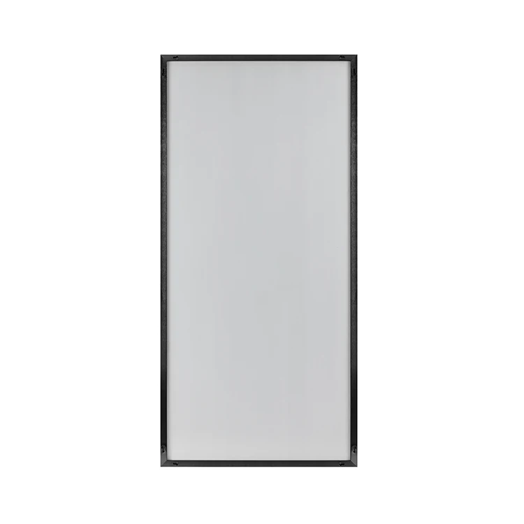 

Black Rectangular Aluminum Alloy Glass Thin Edge Fitting Makeup Full Length Mirror