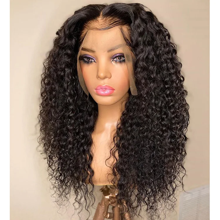 

Deep curly lace front human hair wigs Brazilian curly best hair vendors preplucked lace front wigs