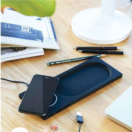 

2021 Wireless Charging Pad LED illuminated Logo Fast quick charging 10W pen holder wireless charger for phone