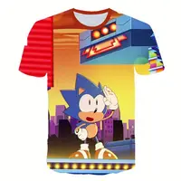 

Tshirt Led Kids Mario Supersonic Sonic Print Clothes Girls 3D Funny T-shirts Costume Children Clothing Kids Tees Baby Tshirts