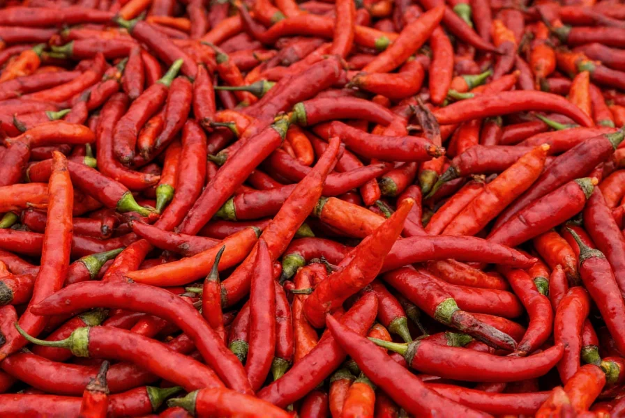 Close-up of fresh chili peppers being dried for homemade chili oil preparation