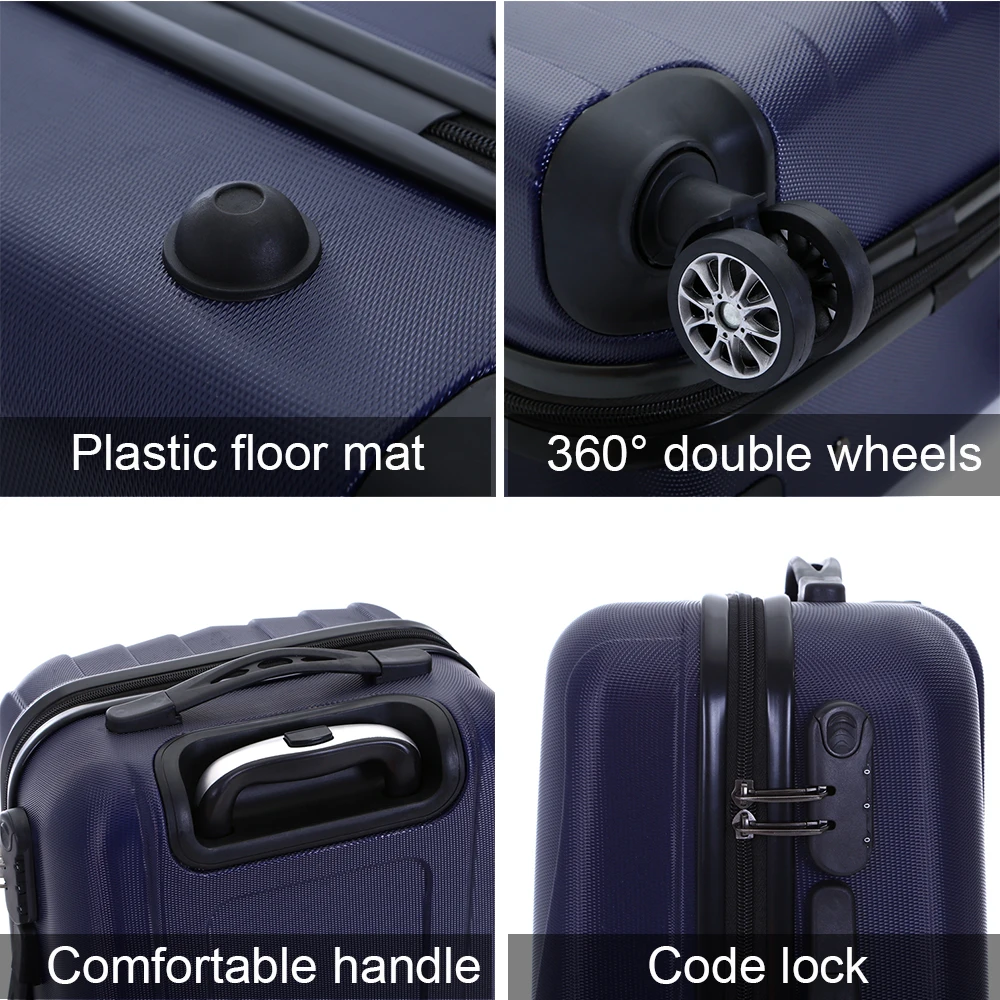 Top Sale L Best Travel 3 Pieces Abs Trolley Suitcase Set/luggage With ...