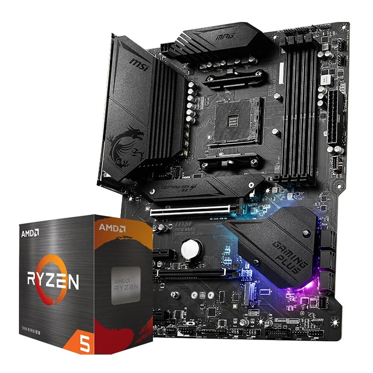 

MSI MPG B550 Gaming Plus Gaming Motherboard With AMD Ryzen R5 5600X and R7 5800X CPU Combo in Stock