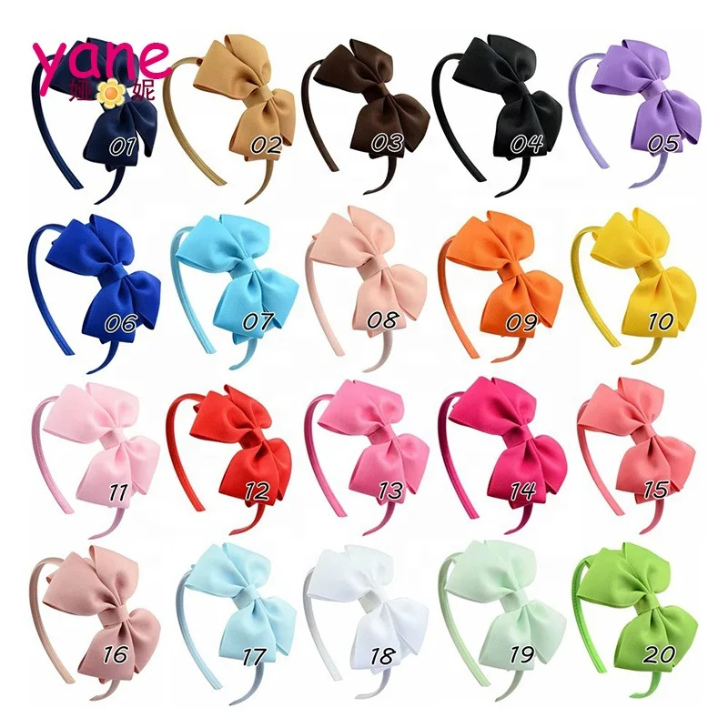 

Europe Polyester Ribbed Double Bow Headband Wholesale Children Hair Band